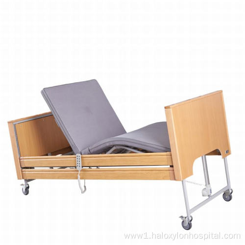 Electric Wooden Hospital Bed Home Nursing Bed